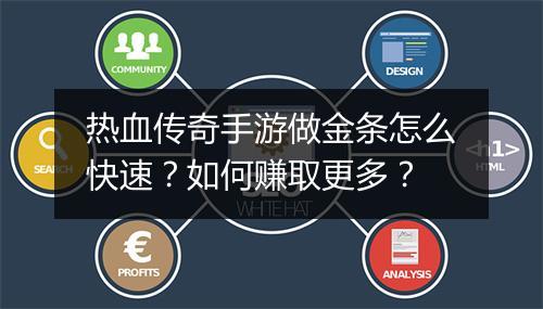 热血传奇手游做金条怎么快速？如何赚取更多？