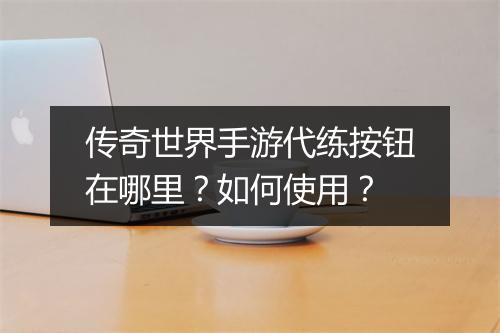 传奇世界手游代练按钮在哪里？如何使用？