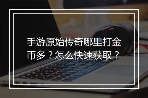 手游原始传奇哪里打金币多？怎么快速获取？
