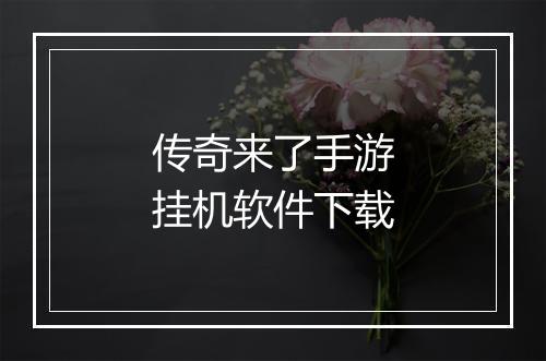 传奇来了手游挂机软件下载