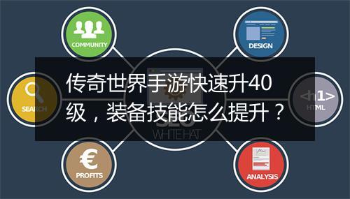 传奇世界手游快速升40级，装备技能怎么提升？