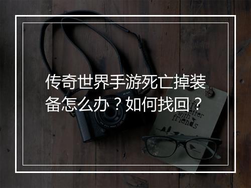 传奇世界手游死亡掉装备怎么办？如何找回？