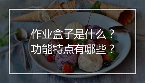 作业盒子是什么？功能特点有哪些？