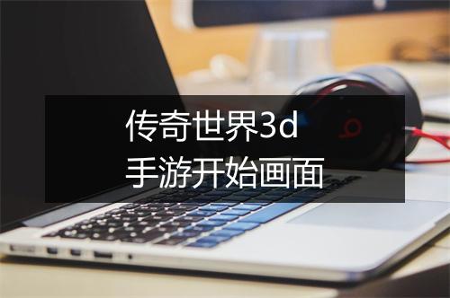 传奇世界3d手游开始画面