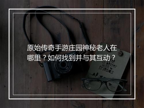 原始传奇手游庄园神秘老人在哪里？如何找到并与其互动？