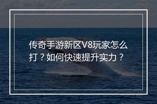 传奇手游新区V8玩家怎么打？如何快速提升实力？