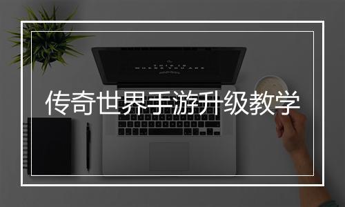 传奇世界手游升级教学