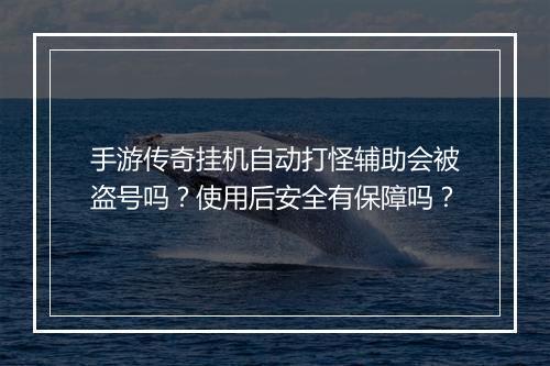 手游传奇挂机自动打怪辅助会被盗号吗？使用后安全有保障吗？