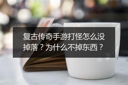 复古传奇手游打怪怎么没掉落？为什么不掉东西？
