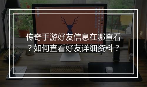 传奇手游好友信息在哪查看？如何查看好友详细资料？