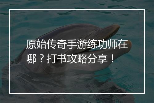原始传奇手游练功师在哪？打书攻略分享！