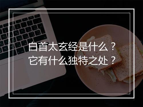 白首太玄经是什么？它有什么独特之处？