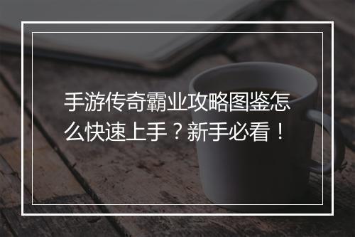 手游传奇霸业攻略图鉴怎么快速上手？新手必看！