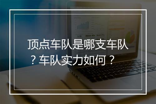 顶点车队是哪支车队？车队实力如何？