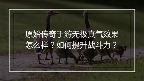 原始传奇手游无极真气效果怎么样？如何提升战斗力？