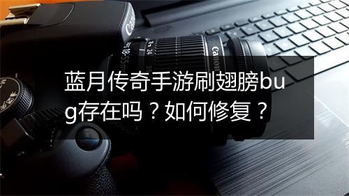 蓝月传奇手游刷翅膀bug存在吗？如何修复？