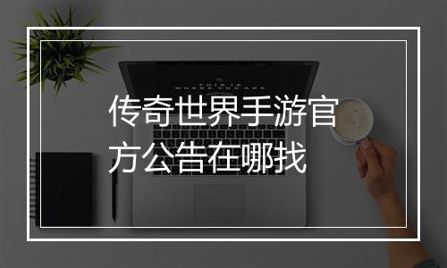 传奇世界手游官方公告在哪找