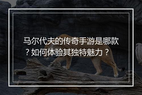 马尔代夫的传奇手游是哪款？如何体验其独特魅力？