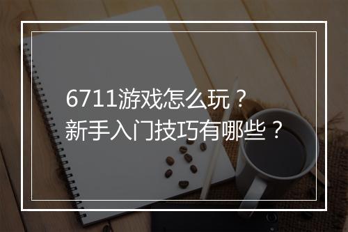 6711游戏怎么玩？新手入门技巧有哪些？