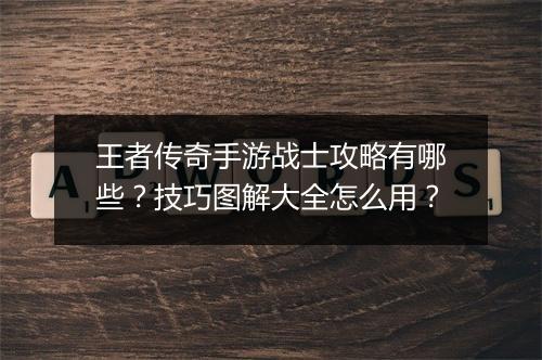 王者传奇手游战士攻略有哪些？技巧图解大全怎么用？