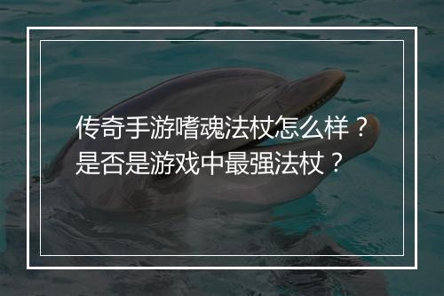 传奇手游嗜魂法杖怎么样？是否是游戏中最强法杖？