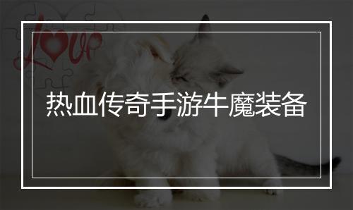 热血传奇手游牛魔装备