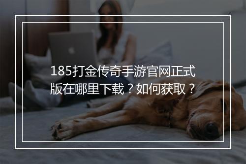 185打金传奇手游官网正式版在哪里下载？如何获取？
