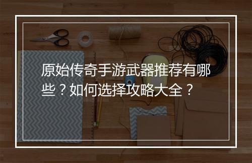 原始传奇手游武器推荐有哪些？如何选择攻略大全？
