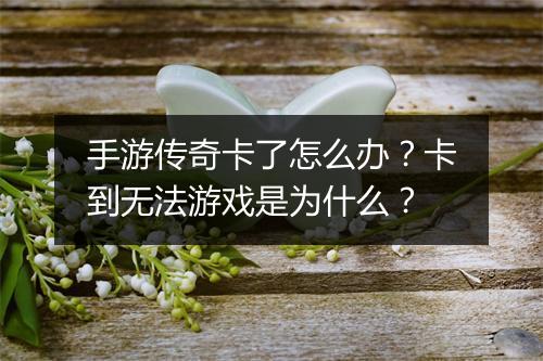 手游传奇卡了怎么办？卡到无法游戏是为什么？