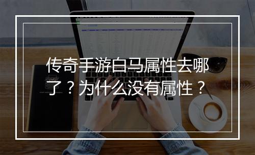 传奇手游白马属性去哪了？为什么没有属性？