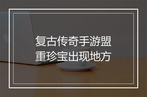 复古传奇手游盟重珍宝出现地方