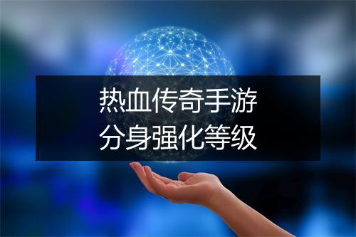 热血传奇手游分身强化等级