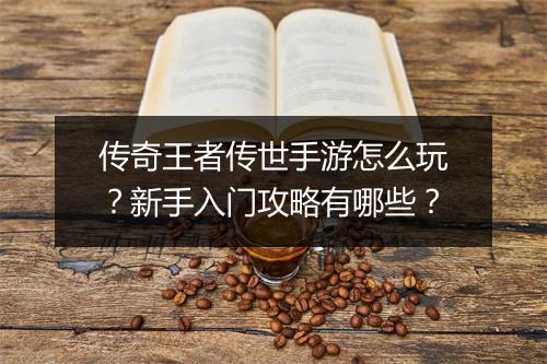 传奇王者传世手游怎么玩？新手入门攻略有哪些？