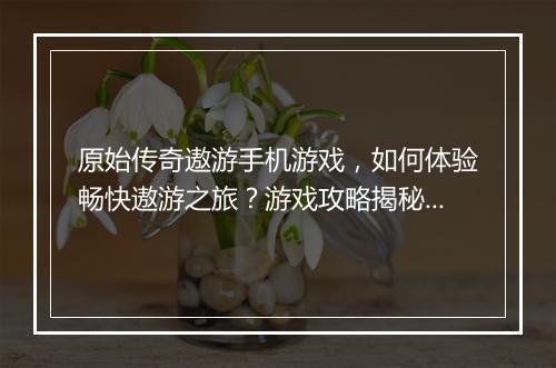 原始传奇遨游手机游戏，如何体验畅快遨游之旅？游戏攻略揭秘！