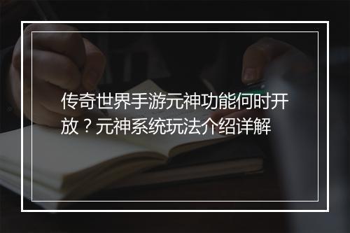 传奇世界手游元神功能何时开放？元神系统玩法介绍详解