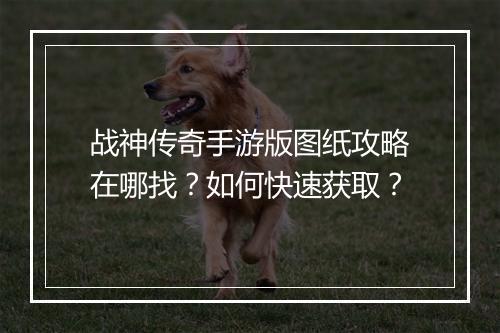 战神传奇手游版图纸攻略在哪找？如何快速获取？