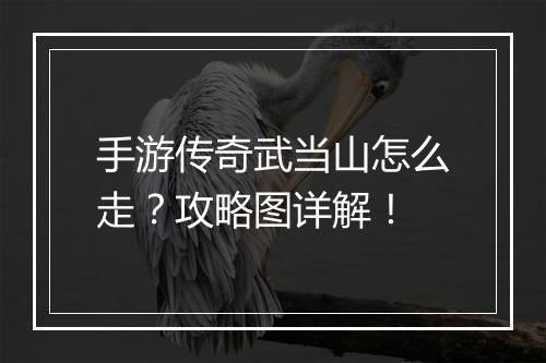 手游传奇武当山怎么走？攻略图详解！