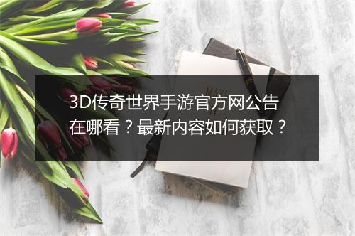 3D传奇世界手游官方网公告在哪看？最新内容如何获取？