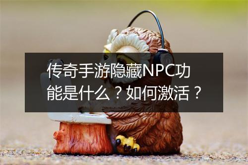 传奇手游隐藏NPC功能是什么？如何激活？