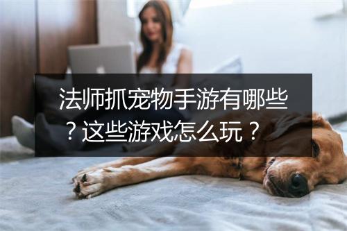 法师抓宠物手游有哪些？这些游戏怎么玩？