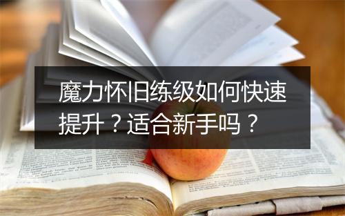 魔力怀旧练级如何快速提升？适合新手吗？