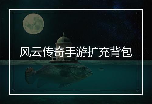 风云传奇手游扩充背包
