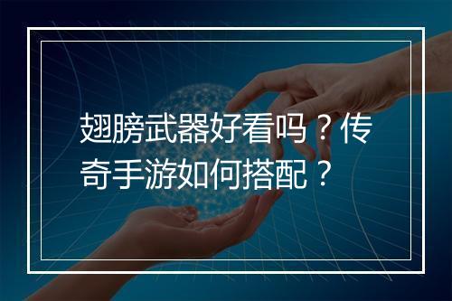 翅膀武器好看吗？传奇手游如何搭配？