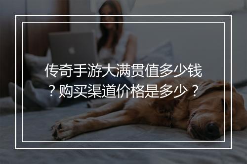 传奇手游大满贯值多少钱？购买渠道价格是多少？
