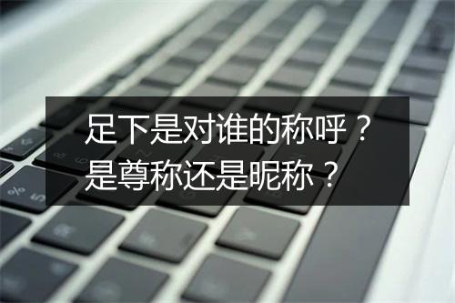 足下是对谁的称呼？是尊称还是昵称？