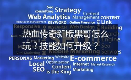 热血传奇新版黑哥怎么玩？技能如何升级？