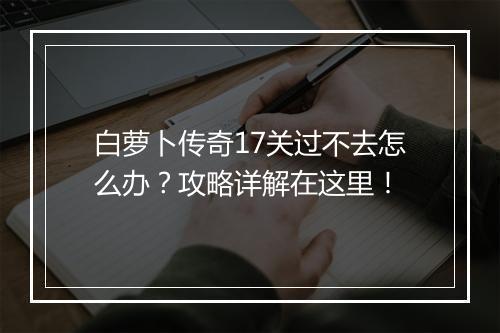 白萝卜传奇17关过不去怎么办？攻略详解在这里！