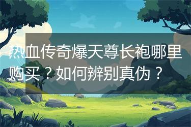 热血传奇爆天尊长袍哪里购买？如何辨别真伪？