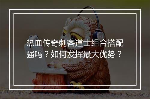 热血传奇刺客道士组合搭配强吗？如何发挥最大优势？