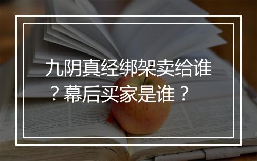 九阴真经绑架卖给谁？幕后买家是谁？
